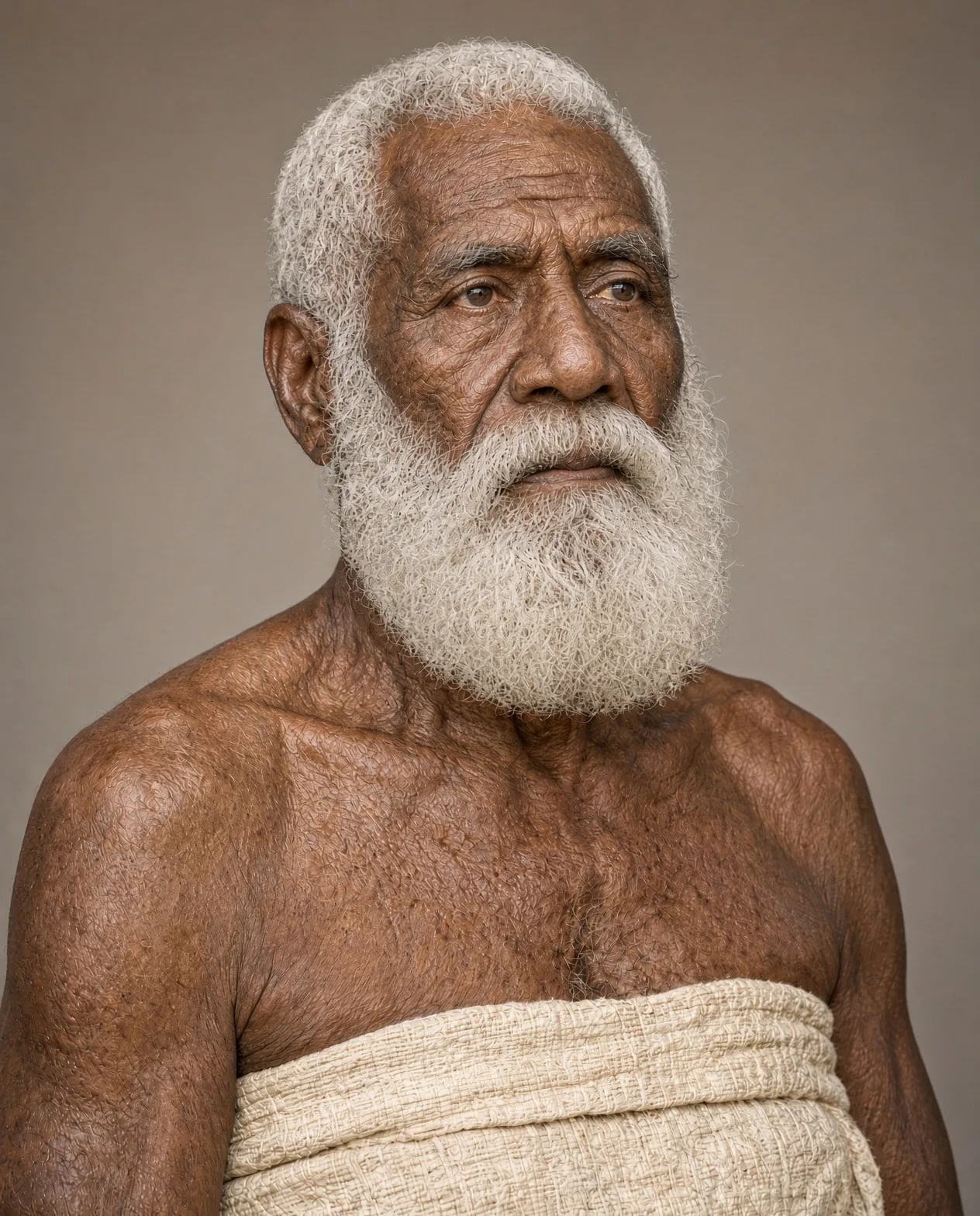 Enhanced: Seru Epenisa Cakobau in old age — historical photograph